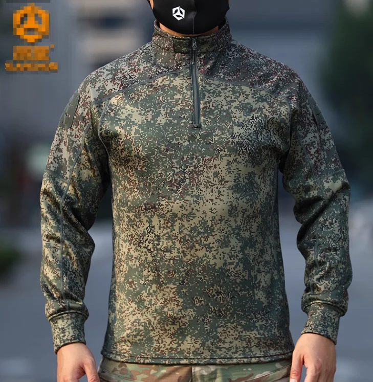 Sudadera con capucha para hombre, suéter verde EMR de camuflaje ruso, invierno