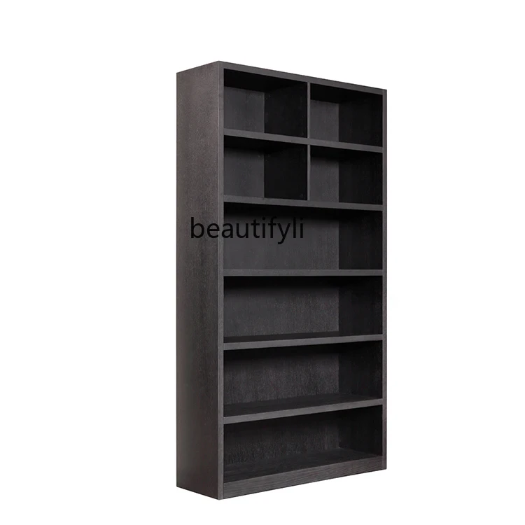 

Nordic Solid Wood Bookcase Italian Minimalist Solid Wood Bookshelf and Storage Shelf Curio Cabinet