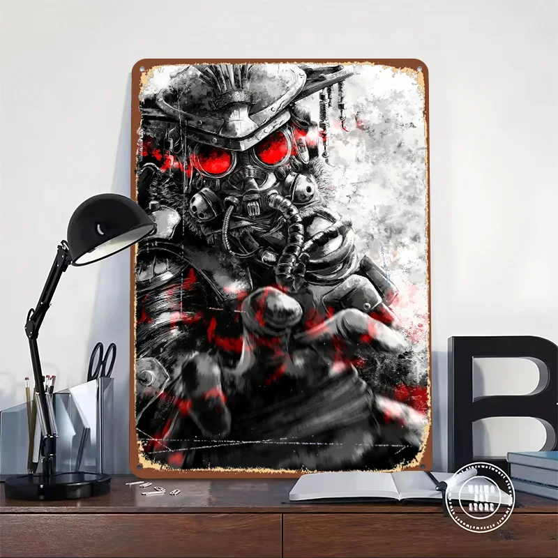 Apex Legends Bloodhound Digital Art Metal Poster Customized Wall Art Retro Vintage Tinplate Signs for Man Cave Gaming Decoration