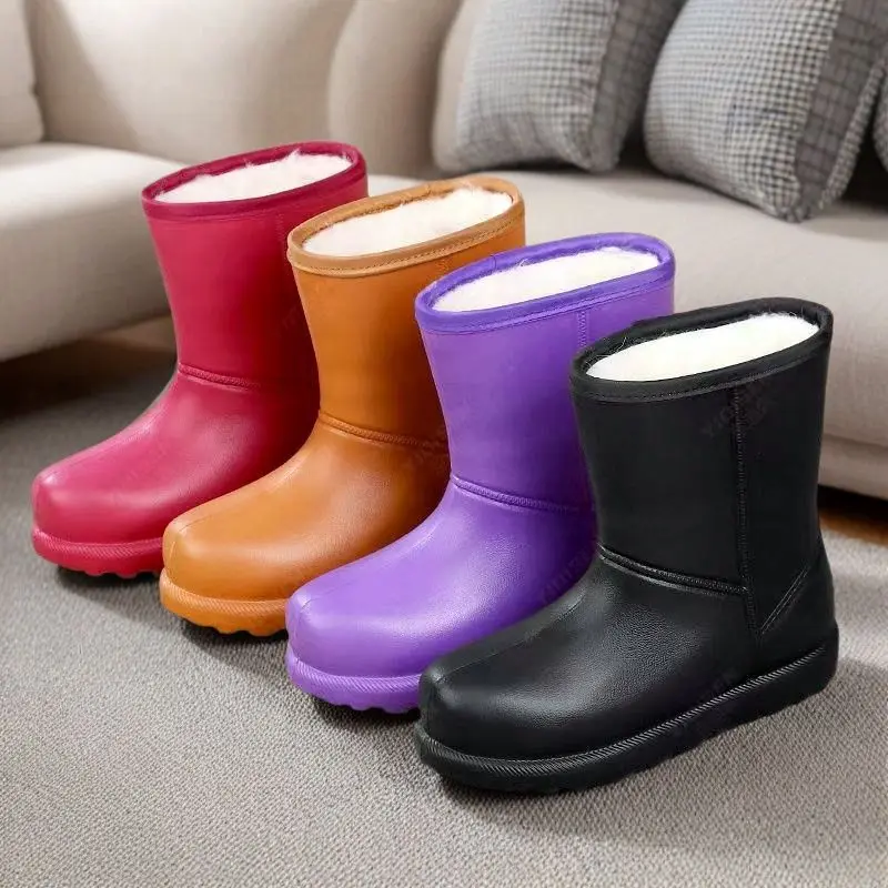 2026 European and American Winter Women's Snow Boots Fashion New EVA Waterproof Plush Warmth High Top Cotton Boots Working Shoes