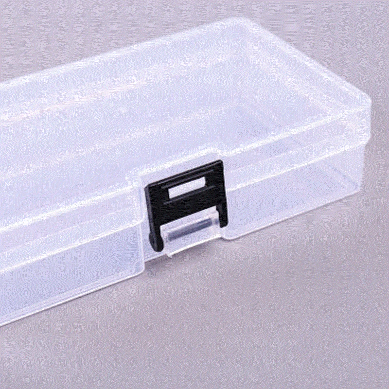 Boîte de Rangement en Plastique Transparent pour Bijoux, Conteneur Rectangulaire pour Perles et Boucles d'Oreilles