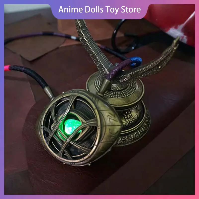 

Dr. Strange Eye Of Agamotto Figure Necklace High-Quality Cosplay Prop Alloy Model Toy Collection Decoration Birthday X-Mas Gift