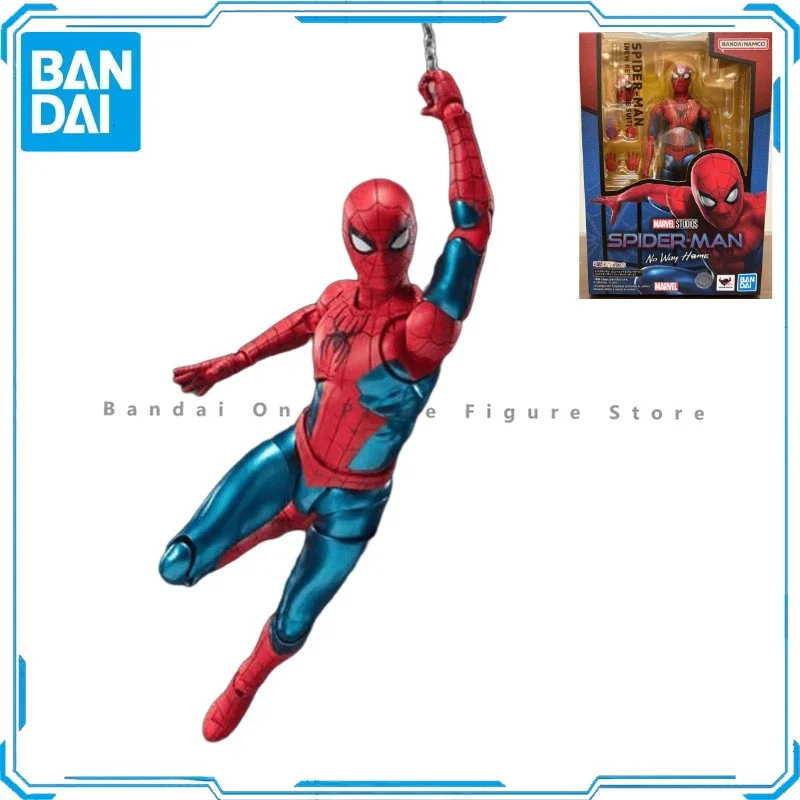 In Stock 100% Original S.H.Figuarts SHF SPIDER-MAN No Way Home New Red & Blue Suit Tom Holland Anime Action Figures Model Toys