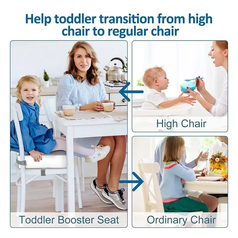 مقعد معزز A64Z للأطفال - لطاولة الطعام وكرسي المطبخ - مقعد معزز للأطفال الصغار وسادة محمولة غير قابلة للانزلاق