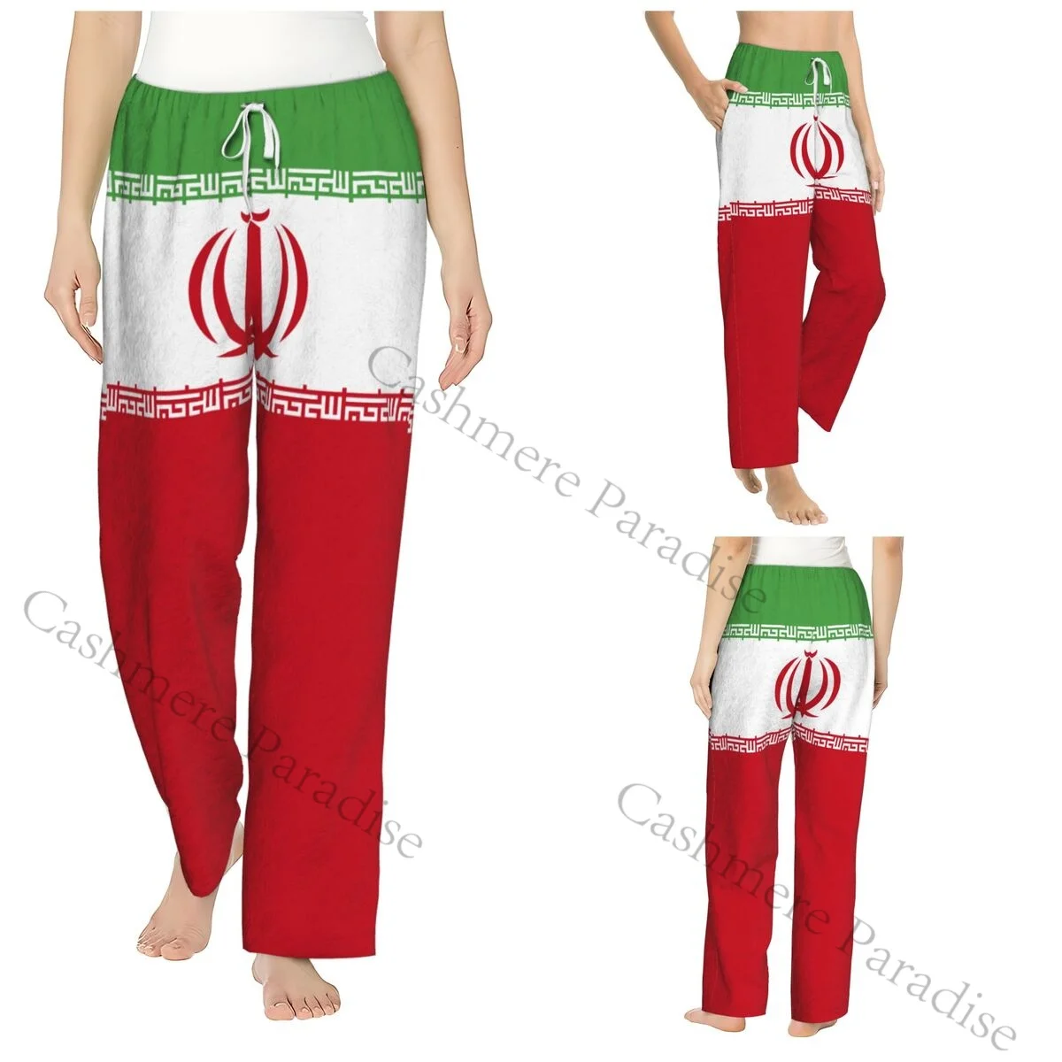 

Iran Flag Cozy Flannel Pajama Pants for Women Sleep Bottoms Home Loungewear