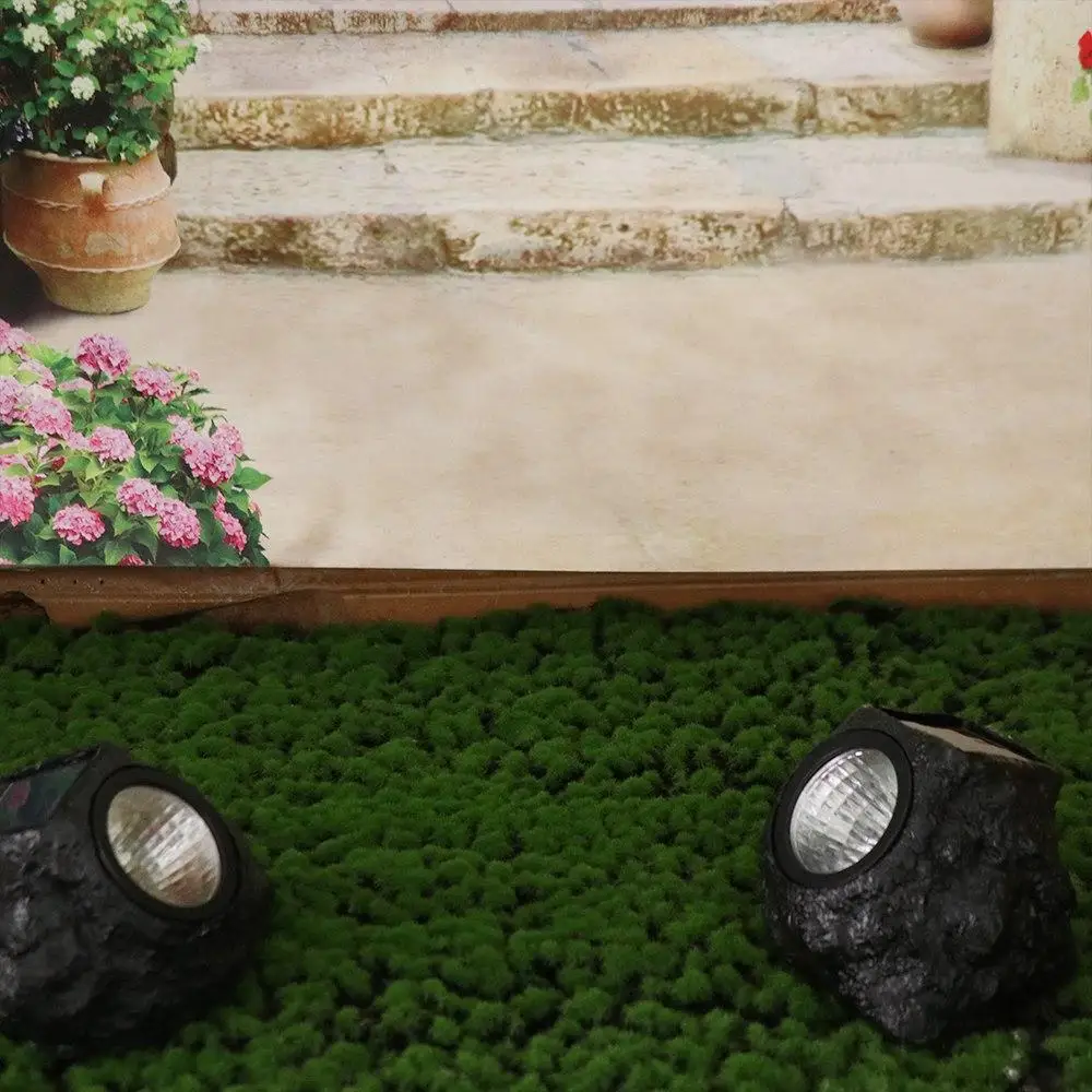 

Warm Light Spotlight Solar Stone Light Simulation Stone Energy-Saving Solar Rock Lamp LED Resin Lawn Lamp Outdoor Decorative