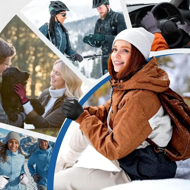 

Winter -20 Degrees Cold-Proof Ski Glove Men Windproof Keep Warm Glove Touchscreen Anti Slip Soft Fluff Glove for Skating Skiing