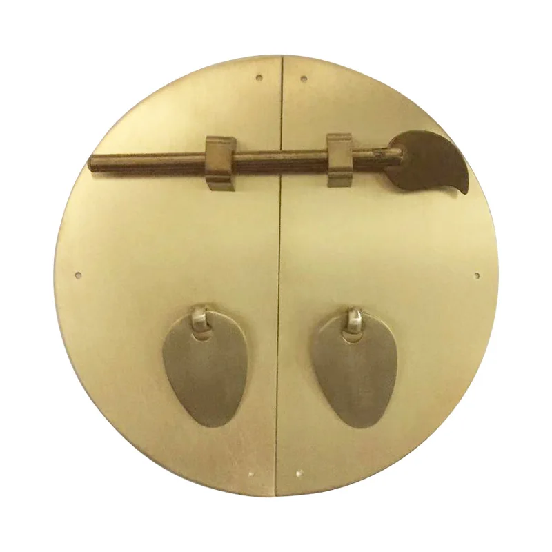 12/15/18/20CM Classic Furniture Handle Brass Round Face Plate Back Plate Cabinet Knobs and Handles Home Improvement