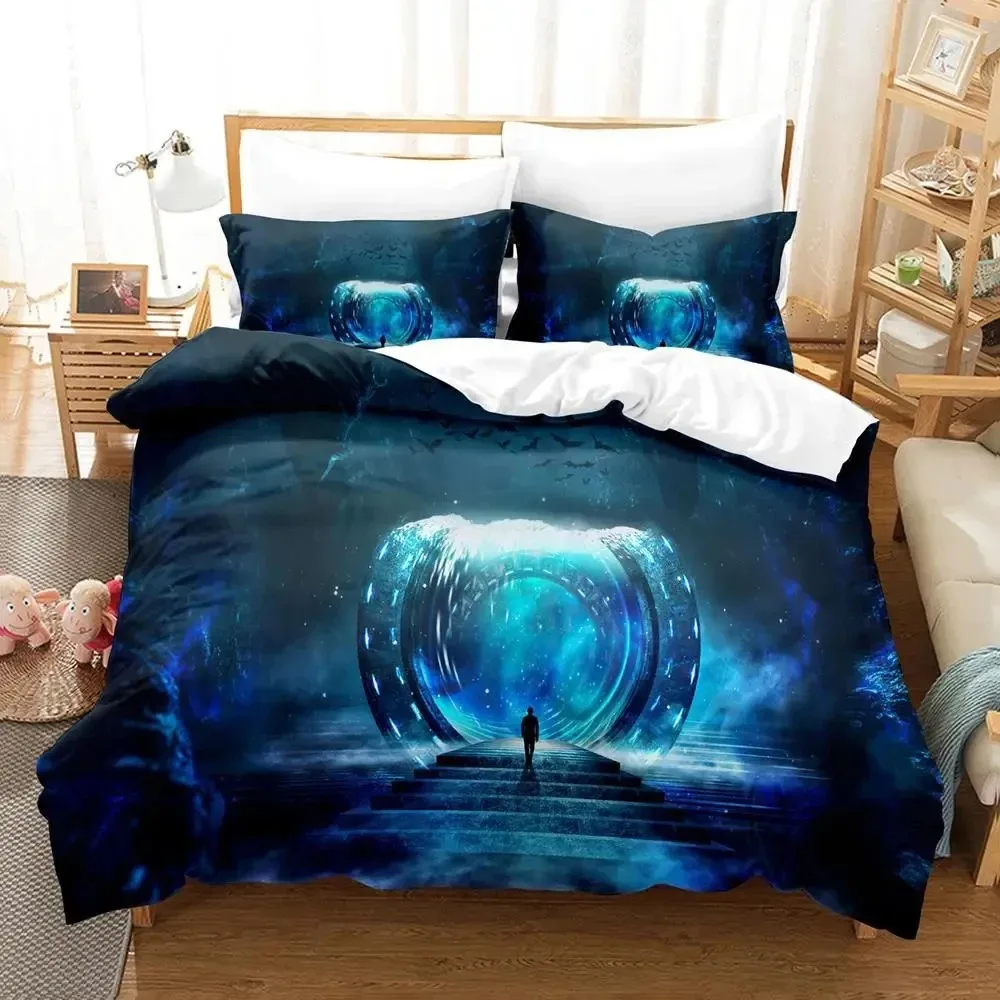 

Anime Game Fantasy Portal Bedding Set Duvet Cover Bed Set Quilt Cover Pillowcase Comforter king Queen Size Boys Adult Bedding