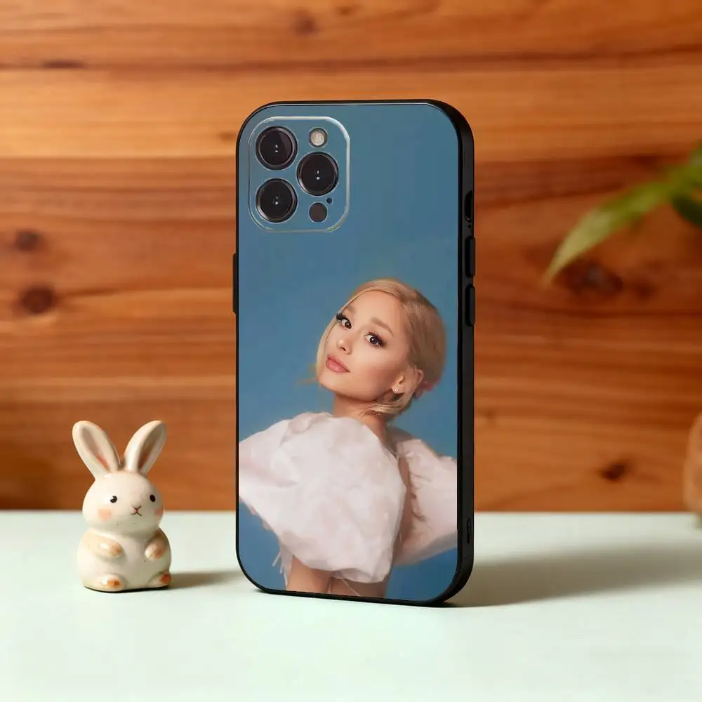 حافظة هاتف S-Side to Side-Ariana Grande لهاتف iPhone 16 15 14 13 12 11 Pro Max Plus، 5G حافظة سوداء ناعمة #6