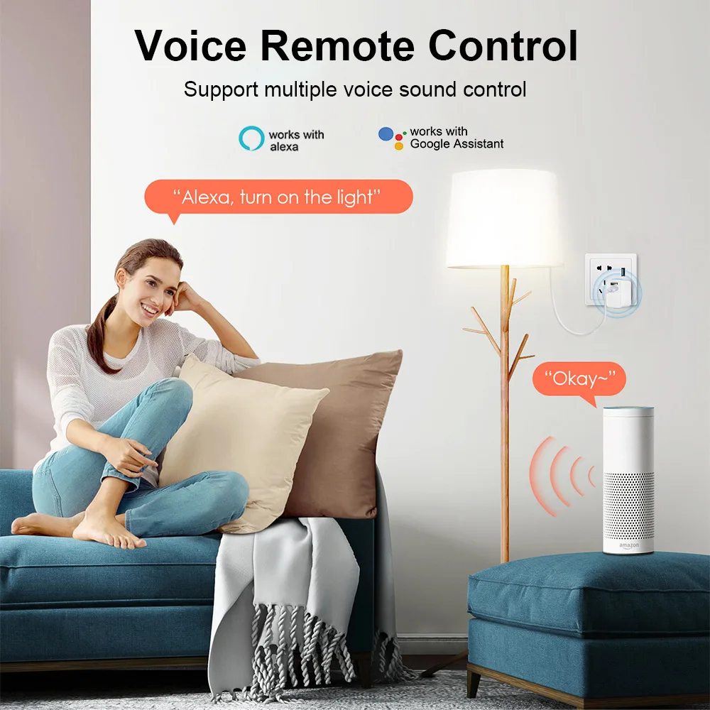 Wi-Fi/Zigbee мини-адаптер с 2 USB-портами и поддержкой Alexa и Google Home