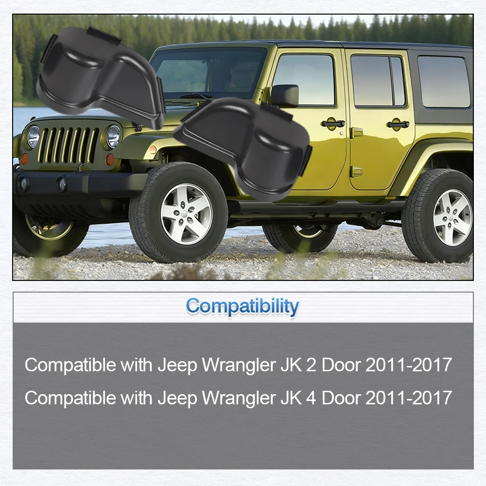 

Pair For Jeep Wrangler JK 2011-2017 2/4Door Car Front Side Door Cup Holder Storage Box Door Pockets Car Interior Accessories ﻿