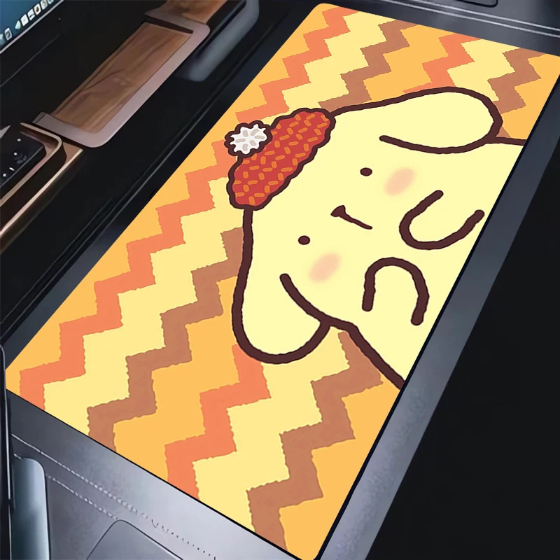 Kawaii Anime Mousepad XXL Extended Desk Mat Laptop Yellow Dog Keyboard Rug PC Pompompurin Gamer Cabinet Mouse Pad Soft Table Mat