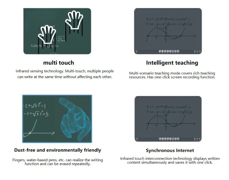 Factory direct sales 85 inch finger touch interactive tablet 4k LCD digital interactive smart board school teaching