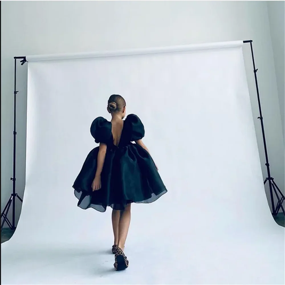 أزياء فتاة الأميرة خمر اللباس تول الطفل فيستدو منتفخ كم الوردي حفل زفاف عيد ميلاد توتو اللباس ملابس الطفل