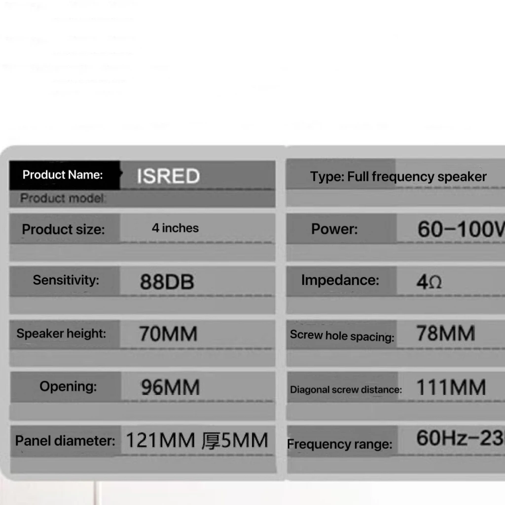 ملحقات مكبر صوت للسيارة المنزلية عالية الجودة مستوردة من البولي يوريثان مقاس 4 بوصات عالية الجودة