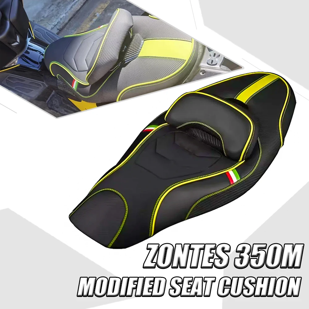 For Zontes 350M 350 M M350 Motorcycle Modified Seat Cushion Sports Seat Lumbar Support Waterproof Seat bag Suede Leather FIT350M