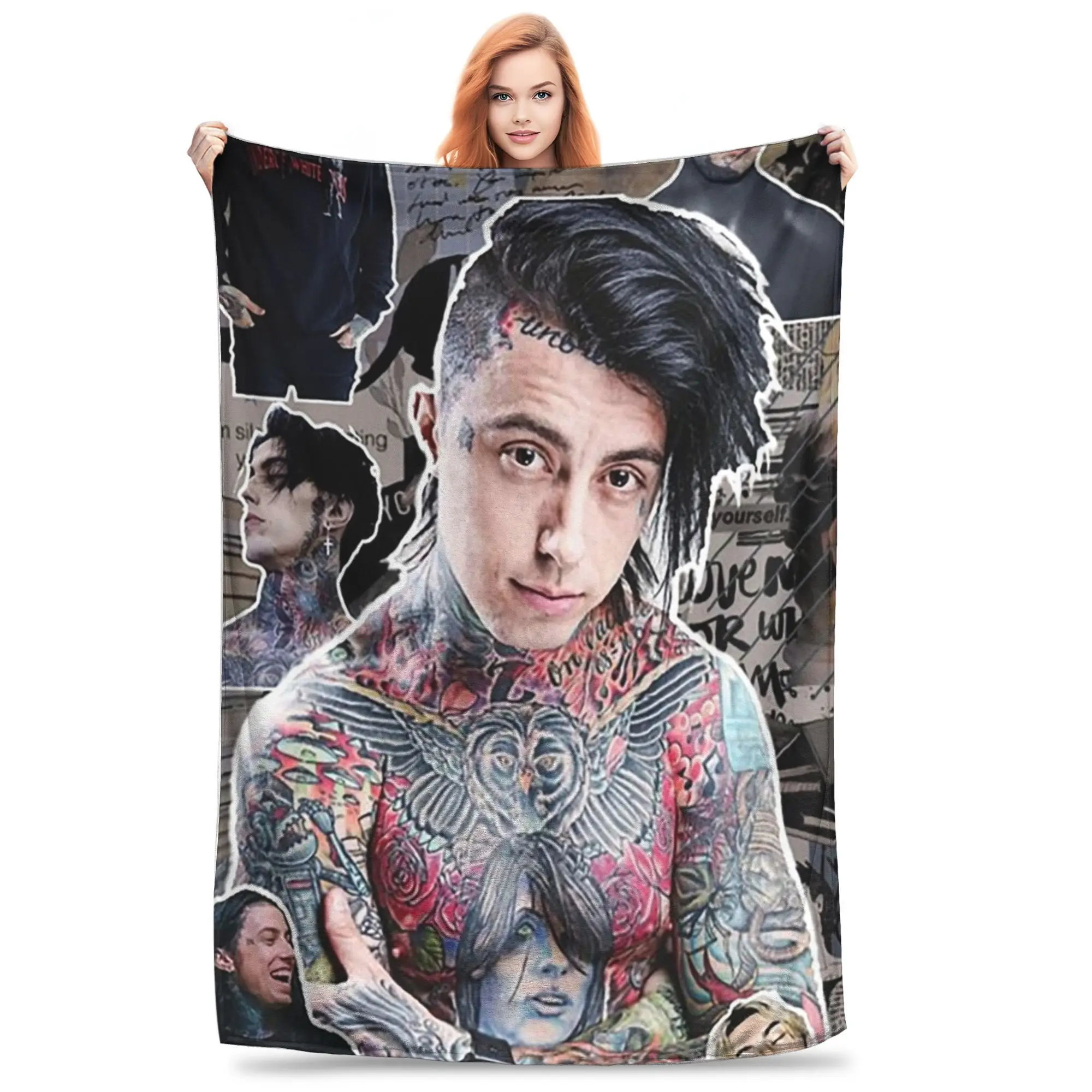 ronnie radke Photo Collage high quality Blanket Soft Warm Flannel Throw Blanket Bedding for Bed Living room Picnic Travel Home