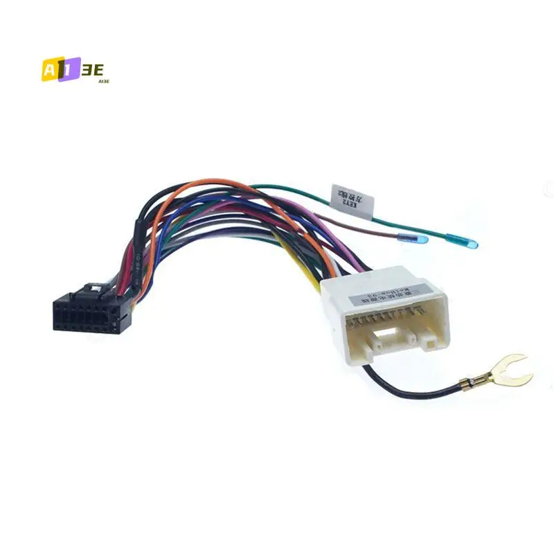 A03E-6Pc Car Stereo Radio 16PIN Adaptor Wiring Harness For Mitsubishi Lancer-Ex ASX Power Calbe Wire Head Unit Harness