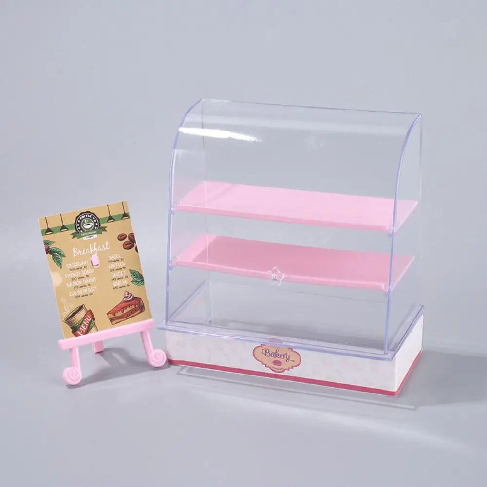 Modello di cassa da forno in miniatura in scala 1:12 Modello di casa delle bambole colorata Custodia per torta Mobili Mini Mini Mini Cibo Pane Stand Casa delle bambole