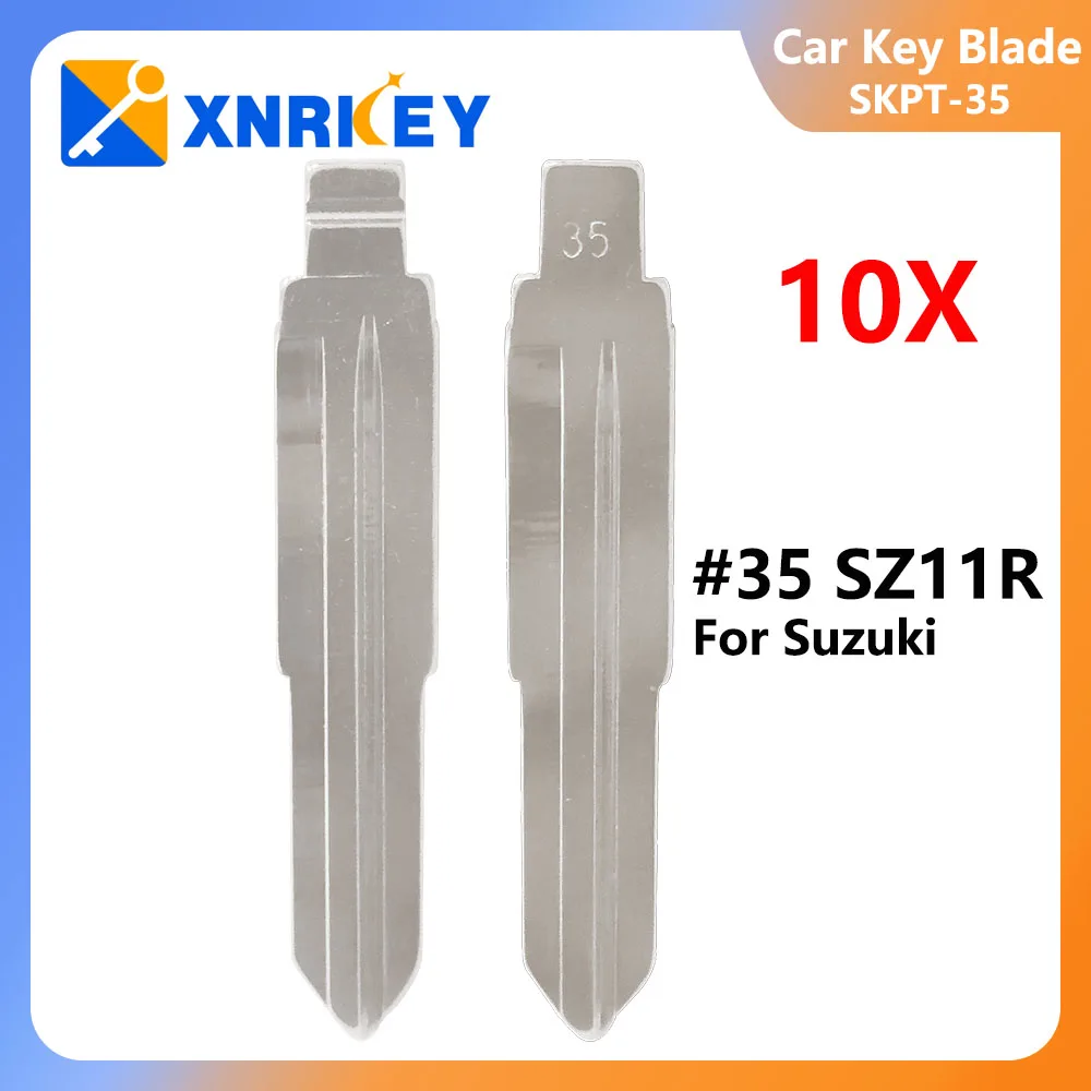 

XNRKEY 10pcs 35# KD Car Key Blank Uncut SZ11R Remote Blade Flip Key Blank for Suzuki Alto Replacement Key for KEYDIY KD Xhorse