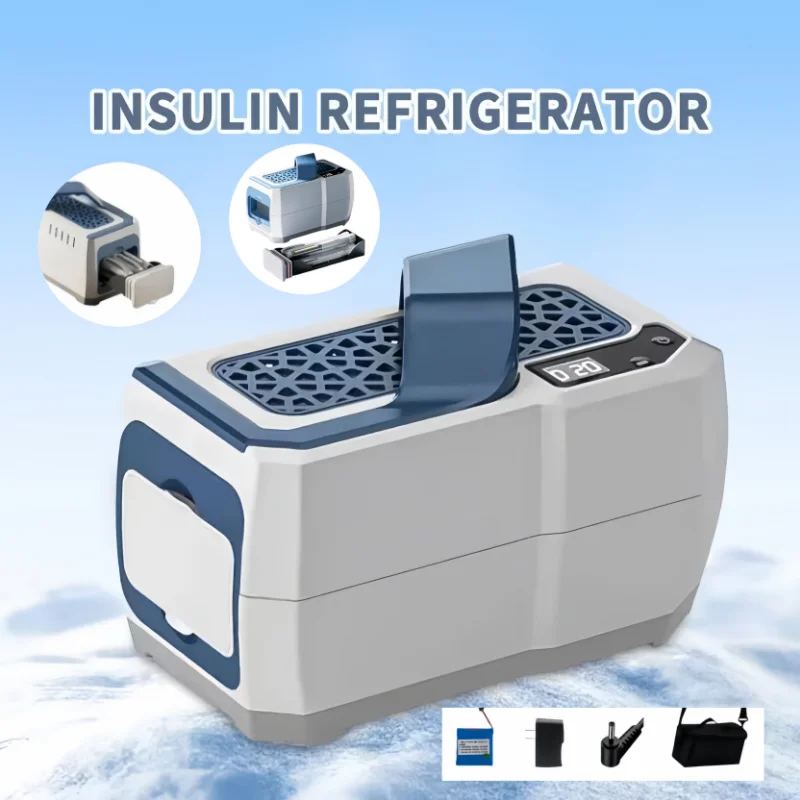 7800 мАч Высококачественный перезаряжаемый охладитель инсулина Мини-холодильник Портативный медицинский холодильник 5-8 ° C с сумкой через плечо для путешествий