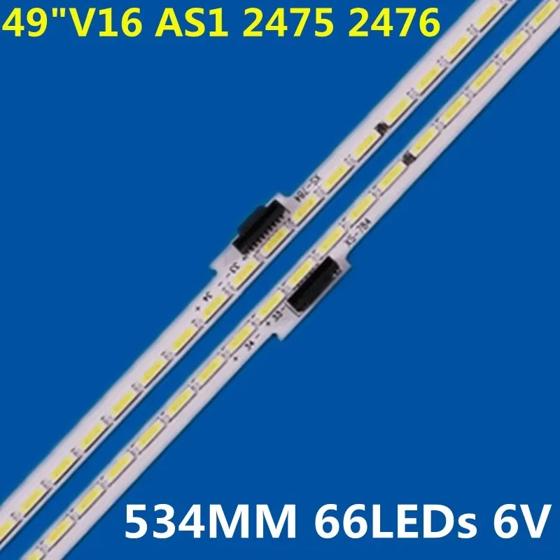 

2 шт. светодиодная лента для подсветки 49UH850V 49 "V16 AS1 2475REV R/L-TYPE 6916L2475A 69162476 LC490EQH-DJF1