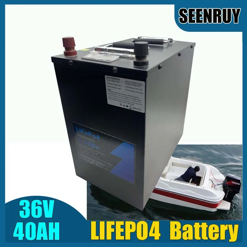 

Lifepo4 Battery 36V 40AH LI-IRON with Smart BMS Bluetooth For Electric Vehicle RV Small Yacht