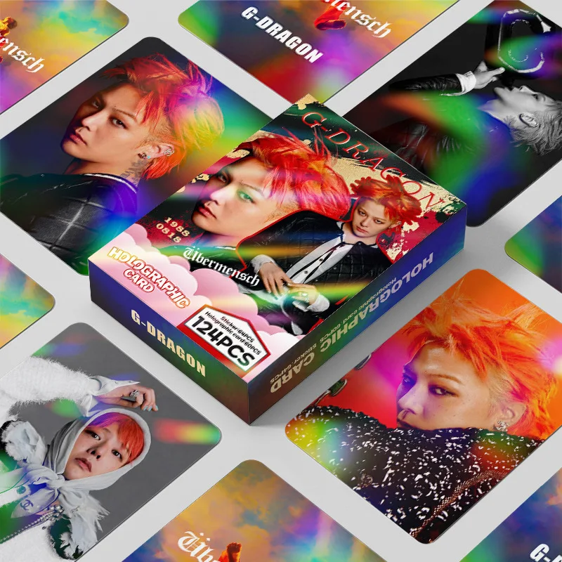BIGBANG G-Dragon 124pcs Fan-Made Laser Shiny Mini Cards K-pop Limited Edition Merch