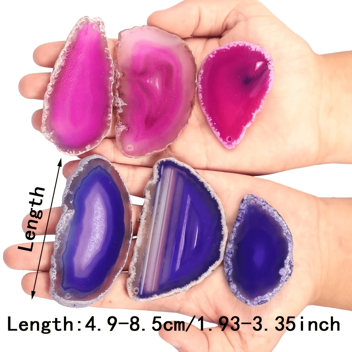 Polished Agate Slice Crystals Without Holes, Geode Stones, Natural Agate Slab Cards, Thin Agate Slice, home decorative stones