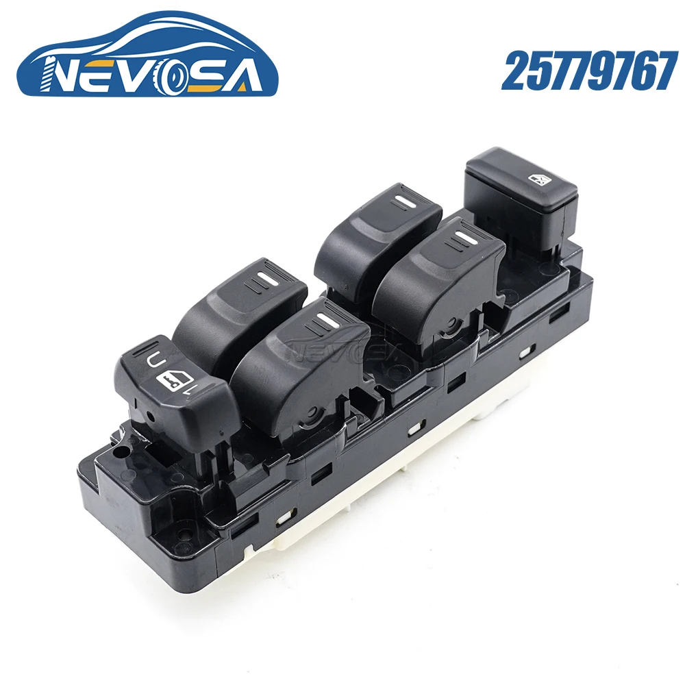 

NEVOSA 25779767 For GMC Canyon Chevrolet Colorado Hummer H3 H3T Black Plastic Electric Power Master Window Lifter Switch Button