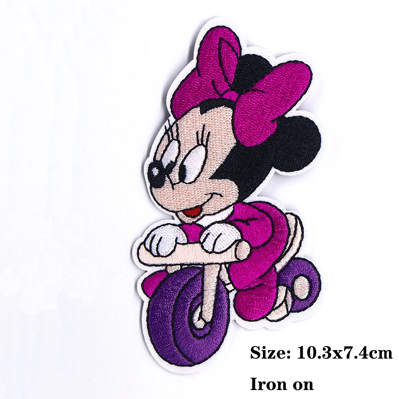 Disney Donald Duck Mickey Minnie Mouse Icon Embroidery Applique Patches For Clothing DIY Iron on Patch on the stickers