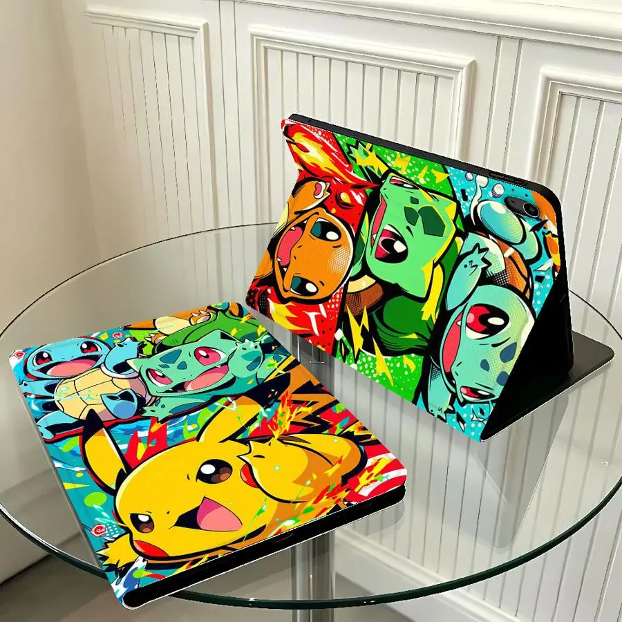 Case for Apple iPad 10th 7/8/9th Air 11 13 M4 M3 M2 A16 2026 Pro11 13 With Pencil Holder Air 4/5/6th Hot Pokemons Anime