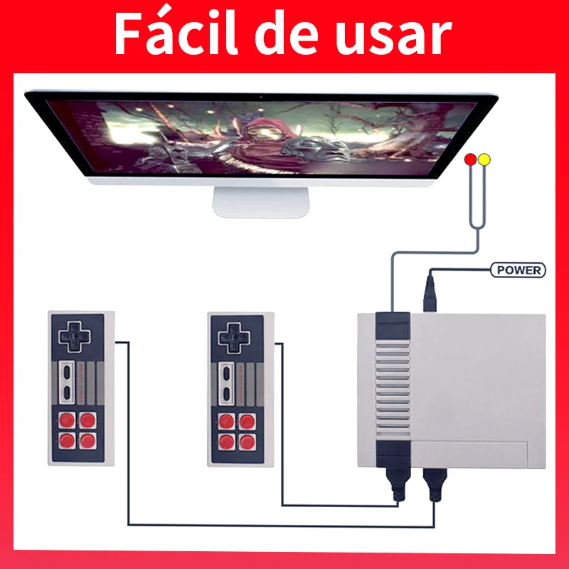 وحدة تحكم ألعاب فيديو Iruibo Retro متوافقة مع HDMI ألعاب صغيرة Rocker مدمجة في 620 لعبة لوحة ألعاب مزدوجة ألعاب كلاسيكية ترفيهية للاعبين #6