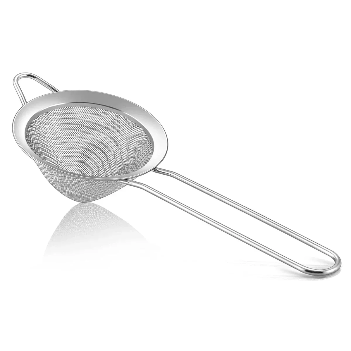 Flour Strainer Mesh Diameter 8cm Stainless Steel Colander Tea Sifter Food Strainers Fine Kitchen Sieve Filter Bar Strainer Tool