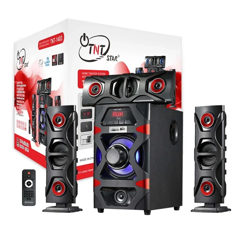 TNTSTAR TNT-1403 3D REAL SOUND HI-FI MULTIMEDIA SPEAKER SYSTEM X-BASS HOME THEATER SYSTEM WITH REMOTE CONTROL