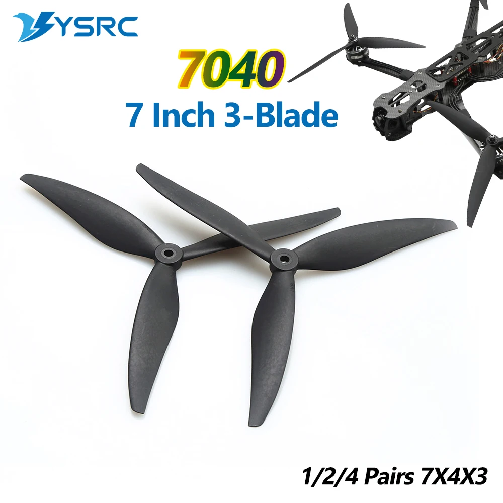 2/4/8PCS 7040 7 Inch 3-Blade 7X4X3 3-Blade Propeller Fiberglass nylon CW+CCW for RC FPV Freestyle 7inch Long Range Drones Parts