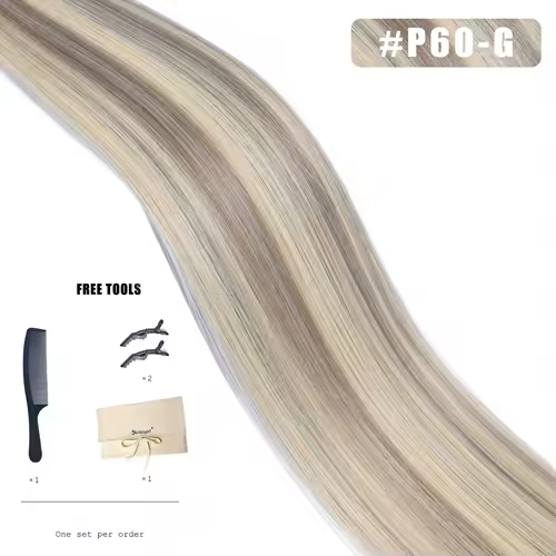 Genius Weft Human Hair Extensions 100G Double Drawn Blonde Bundles Invisible Straight Virgin Hair Weft Full End Top Quality - Image 8