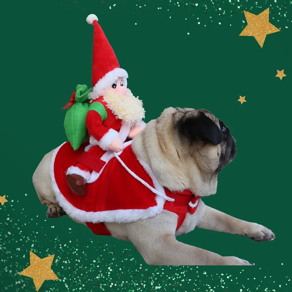 Funky Pet Dog Cat Christmas Costume Dog Winter Hoodie Coat Clothing Christmas Halloween Party Pet Dress Up Items