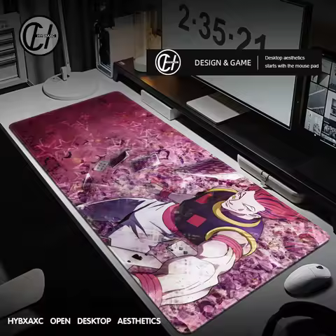 Computer Gaming Accessories Mousepad Office PC Mouse Pad Keyboard Pad H-hunter x H-hunter Hisoka Desk Decoracion Anime Desk Mat