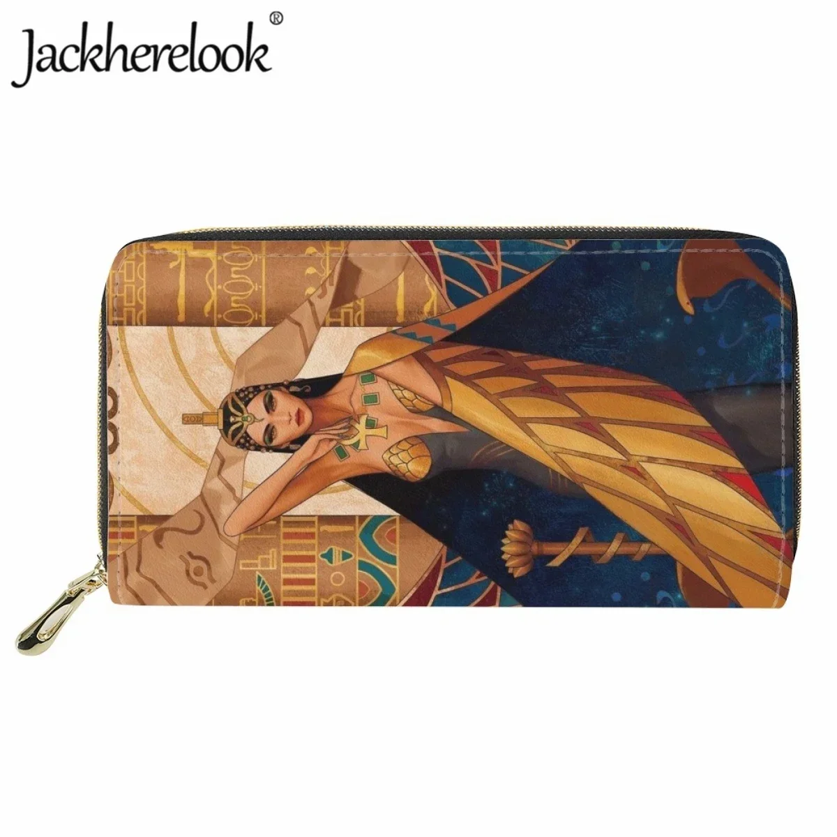 Retro Egyptian Pattern Print Women's Card Holder Wallet Fashion Leather Purse New Ladies Leisure Long Money Bag