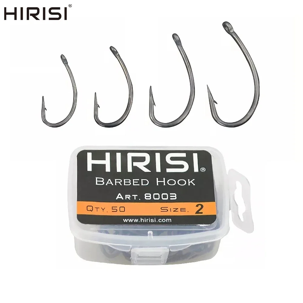 100pcs Coating High Carbon Stainless Steel Barbed Carp Fishing Hooks Pack with Retail Original Box 8003