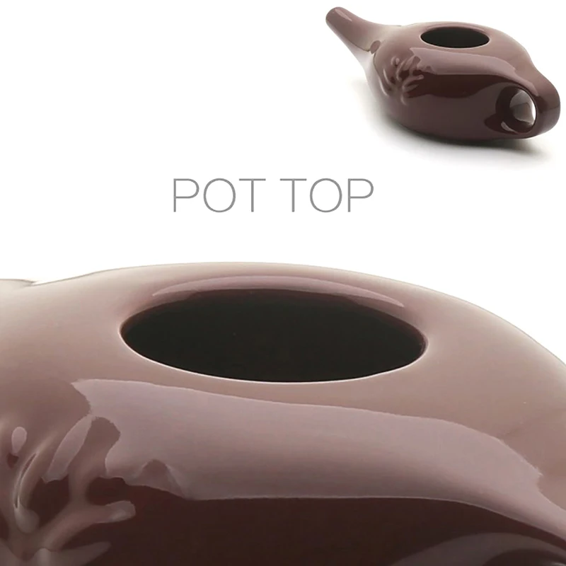 Sistema de lavado Nasal Neti Pot de cerámica, limpiador de nariz, Kit de lavado para rinitis sinusal, alergia, Yoga, desintoxicación, enjuague, 250ml