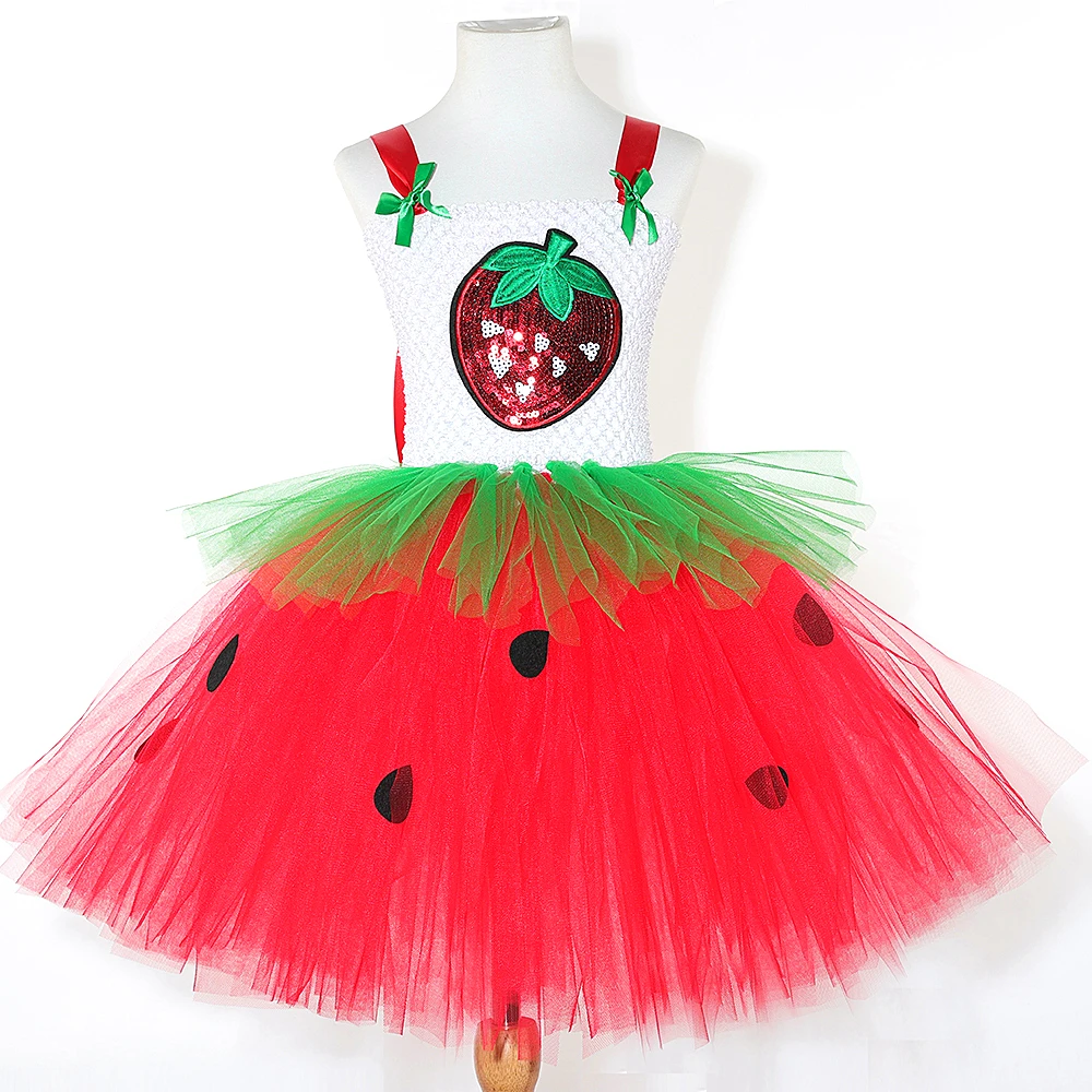 Baby Girl Strawberry Tutu Dres - Toddler Girl Tulle Party Dress recension och pris