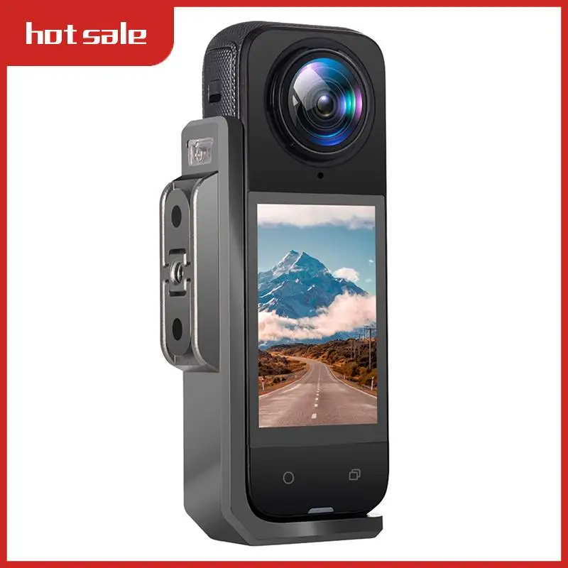 جبل حامل ل Insta360 X4 سبائك الألومنيوم الإطار قوس ل Insta 360X4 عمل منصب الكاميرا حامل تبادل لاطلاق النار الأفقي