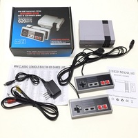 Mini 8 Bit Video Game Console NES Built-in 620 Classic Retro Games 2 Gamepads Support AV Output For TV Handheld Boy Kids Gift