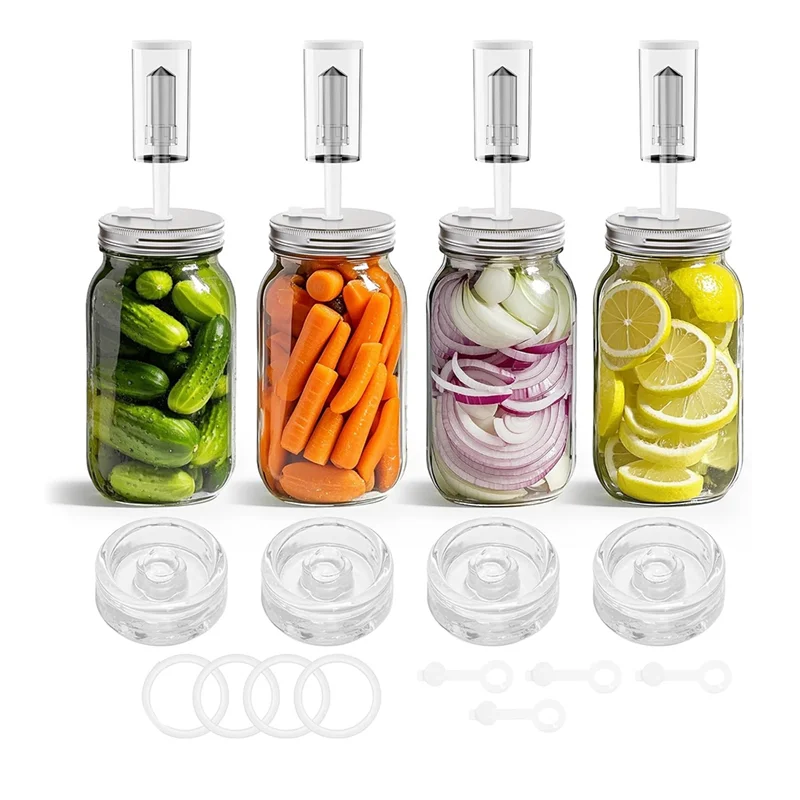 

A84X-Fermentation Kit For Wide Mouth Mason Fermentation Jar,Pickling/Sauerkraut Kit For Mouth Mason Ja(Jars Not Included)