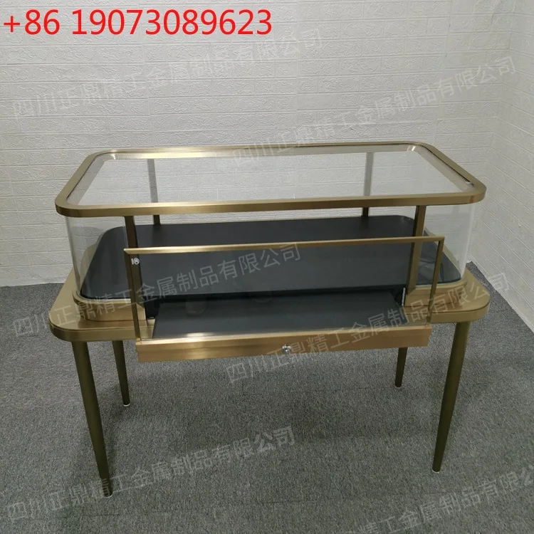 

Shopping mall jewelry cabinets, jade display cabinets, gold and silver glass display cabinets, stainless steel special-shaped