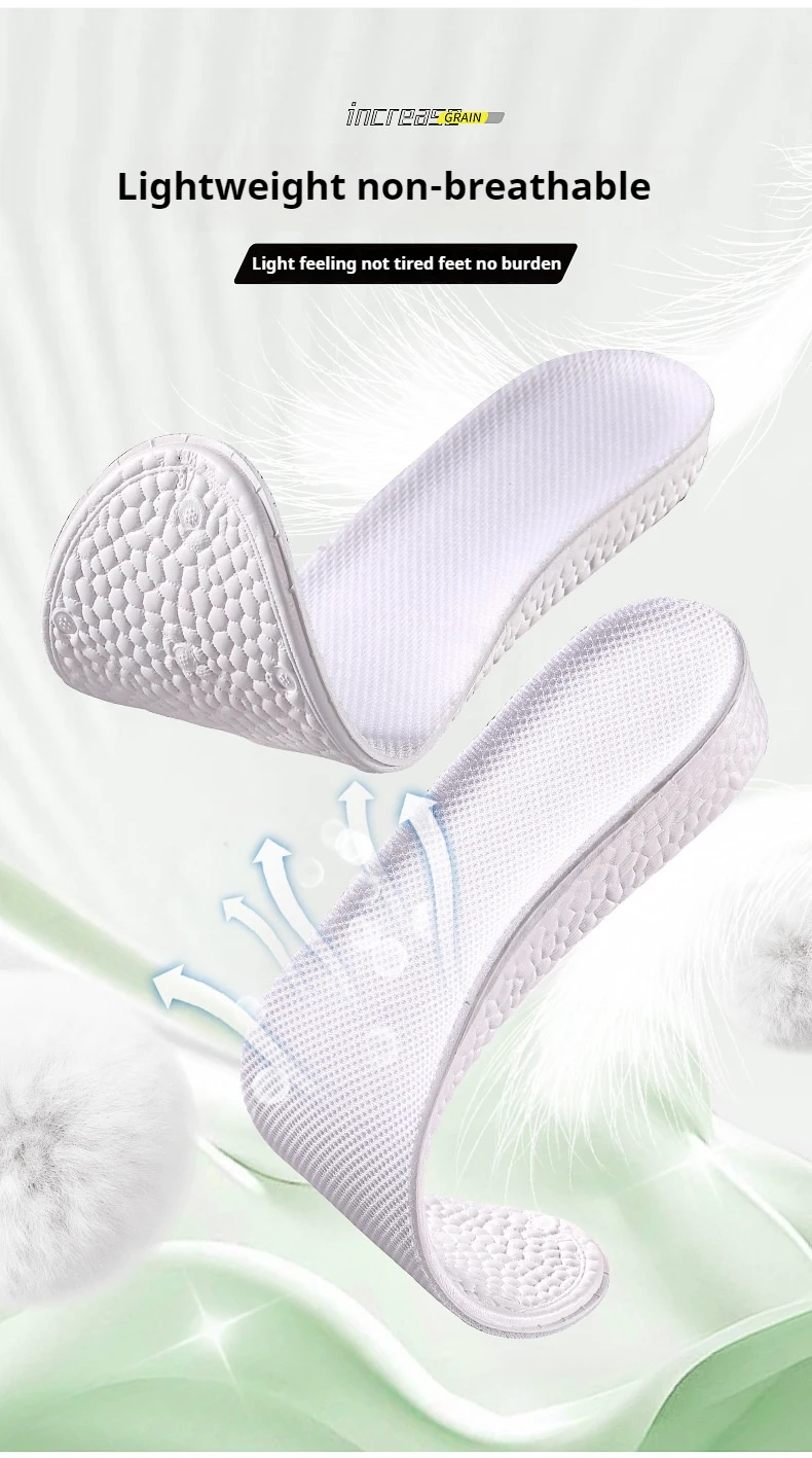 Höhenverstellbare Einlegesohlen für Damen und Herren, stoßdämpfende Sporteinlagen, elastische Sohlen, Fußgewölbestütze, bequeme Schuhpolster, 1 Paar. – Detail 9