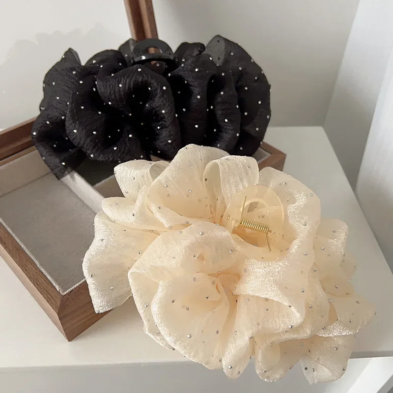 كبير القوس شبكة دبوس الشعر مزاجه أنيقة النساء مشبك شعر مقاطع الأميرة غطاء الرأس موضة انتزاع كليب أنثى إكسسوارات الشعر